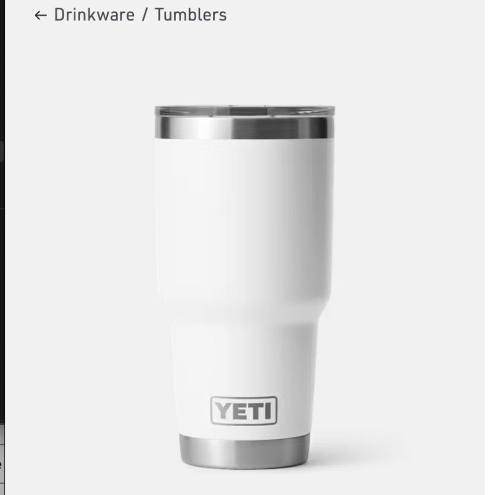 NEW Yeti Rambler® 30 oz Tumbler  WITH MAGSLIDER™ LID WHITE